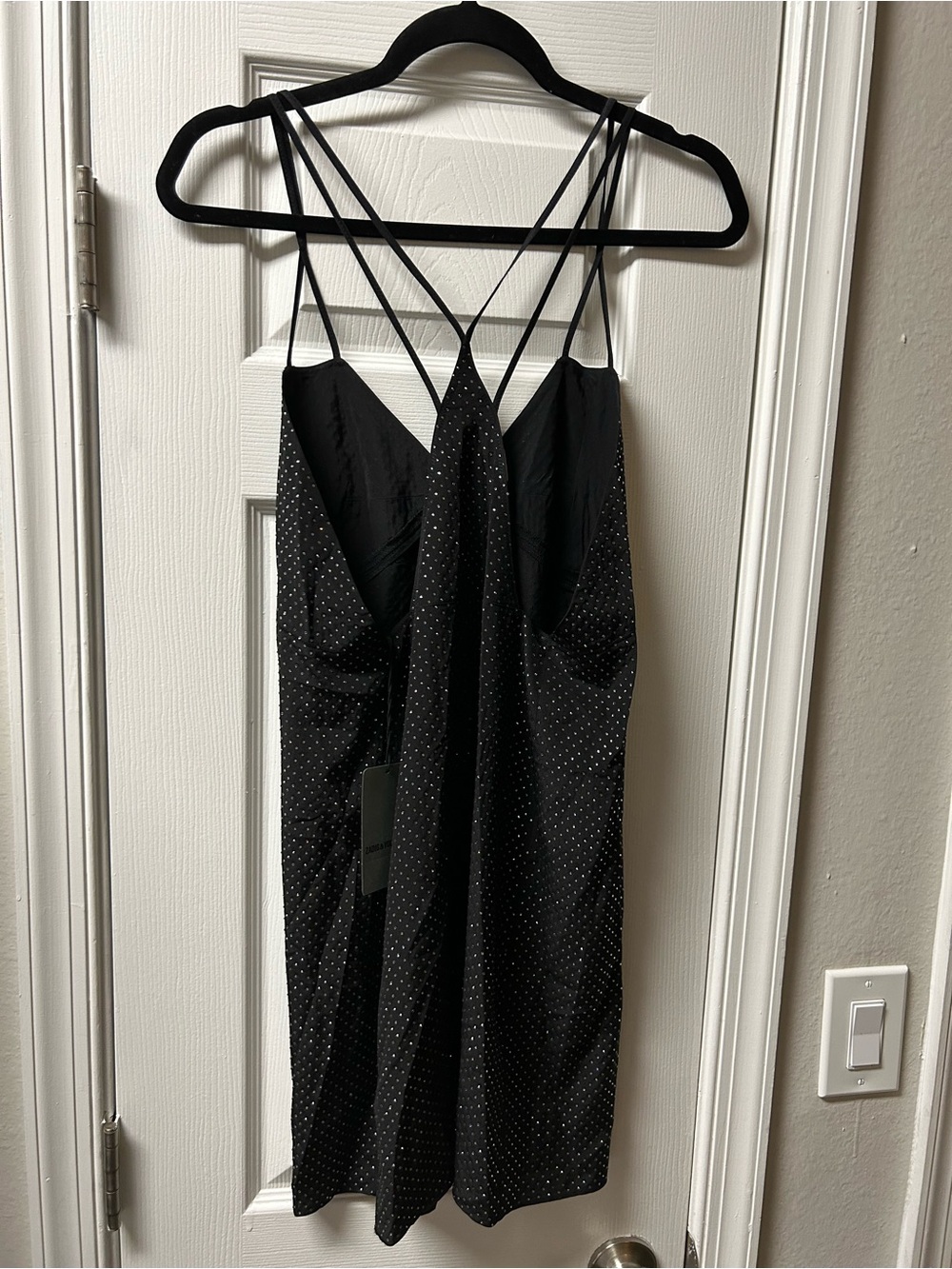 Zadig and Voltaire Black with gold Polka Dot Slip Dress.. MSRP $858. - Picture 4 of 7